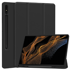 Samsung Galaxy Tab S8 Ultra Fekete Techsuit - Flex Trifold (Pencil Holderrel) tok
