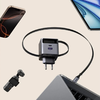 Hálózati töltő UGREEN X615, 65W, 3A, 1 x USB-A - 1 x USB-C, USB-C kábellel, Szürke - 2. kép