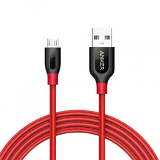 USB-A–microUSB kábel Anker PowerLine+, 18W, 2A, 1,8m, Piros A8143091
