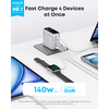 Fali töltő Anker Zolo, 140W, 5A, 1 x USB-A - 3 x USB-C, USB-C kábellel, Ezüst B2697G41 - 0. kép Fali töltő Anker Zolo, 140W, 5A, 1 x USB-A - 3 x USB-C, USB-C kábellel, Ezüst B2697G41 - 0. kép