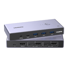 UGREEN CM692 HDMI Video Kapcsoló, 2 x HDMI - HDMI, Szürke