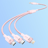 USB 2.0 A férfi - 3 az 1-ben 3A kábel Vention CTPPG 1,5M (Rózsaszín) - 1. kép