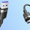 USB 2.0 A Férfi - C Férfi 6A kábel Vention CTOBH 2M (Fekete) - 2. kép