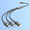 USB 2.0 A Férfi - 3 az 1-ben 6A Kábel Vention CTRBG 1,5M (Fekete) - 1. kép