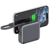 4smarts Pocket Dual Cord powerbank 10000mAh 22.5W beépített USB-C kábel 15 cm szürke - 0. kép
