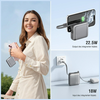 4smarts Pocket Dual Cord powerbank 10000mAh 22.5W beépített USB-C kábel 15 cm szürke - 3. kép