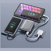 Powerbank 4smarts Pocket Dual Cord 20000mAh 22.5W beépített USB-C kábel 15cm szürke - 1. kép