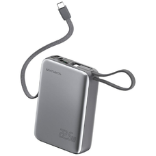 Powerbank 4smarts Pocket Dual Cord 20000mAh 22.5W beépített USB-C kábel 15cm szürke