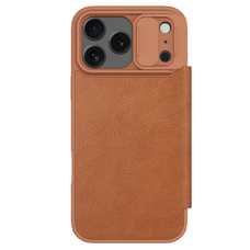 Nillkin Qin Book PRO iPhone 17 Pro Max barna tok