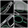 Samsung Galaxy A17 sötétzöld színű Drop Glue Színes Gyűrűs Mag tok - 0. kép