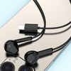 Dudao X3C In-Ear Vezetékes USB-C Fülhallgató 1.2m - Fekete - 1. kép
