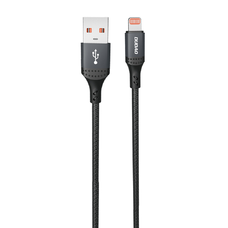 Dudao 3A 30W L3SL USB-A - Lightning kábel fonott 1.2m - Fekete