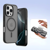 Dux Ducis Lawa bőrtok iPhone 16 Pro Max - Fekete tok - 4. kép