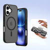 Dux Ducis Lawa bőr iPhone 16 tok - Fekete tok - 4. kép