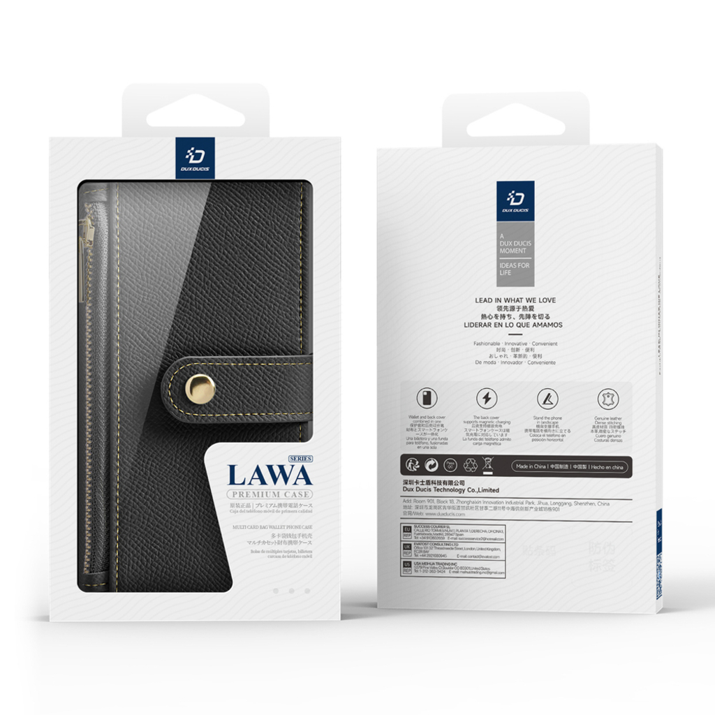 Dux Ducis Lawa bőrtok iPhone 16 Pro - Fekete tok - 11