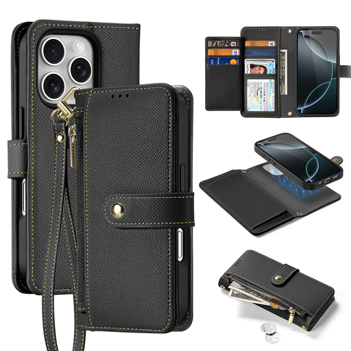 Dux Ducis Lawa bőrtok iPhone 16 Pro - Fekete tok Dux Ducis Lawa bőrtok iPhone 16 Pro - Fekete tok