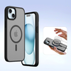 Dux Ducis Lawa bőr iPhone 15 tok - Fekete tok - 4. kép