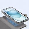 Dux Ducis Lawa bőr iPhone 15 tok - Szürke tok - 4. kép