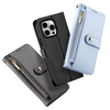 Dux Ducis Lawa Bőr iPhone 15 tok - Kék - 1. kép