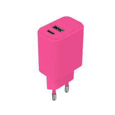 Setty USB + USB-C töltő 20W LSIM-AC-206 rózsaszín