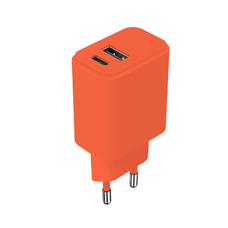 Setty LSIM-AC-2010 töltő USB + USB-C 20W narancssárga