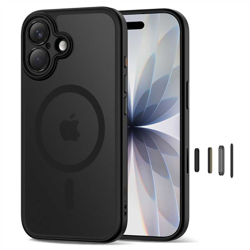 iPhone 17 Tech-protect Magpeak Magsafe CC matt fekete tok iPhone 17 Tech-protect Magpeak Magsafe CC matt fekete tok