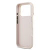 Guess PU Grained 4G Logo Állványos Kamera Keretes tok iPhone 17 Pro Pink - 4. kép