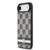 DKNY PU bőr, kockás mintázatú és csíkos tok iPhone 17 Air fekete tok - 0. kép