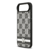 DKNY PU bőr, kockás mintázatú és csíkos tok iPhone 17 Air fekete tok - 3. kép