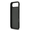 DKNY PU bőr, kockás mintázatú és csíkos tok iPhone 17 Air fekete tok - 4. kép