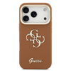 Guess PU Grained 4G Logo Stand Camera Frame tok iPhone 17 Pro Barna - 1. kép