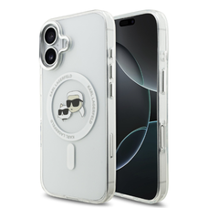 Karl Lagerfeld IML K&CH Heads Metal Frame MagSafe tok iPhone 17-hez átlátszó