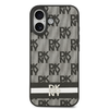 DKNY PU Bőr Kockás Mintázat és Csíkos iPhone 17 tok - 1. kép