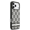 DKNY PU bőr kockás minta és csíkos tok iPhone 17 Pro Max fekete tok - 2. kép