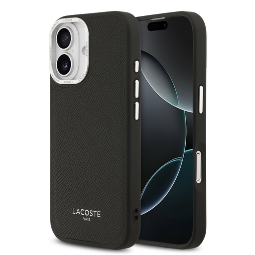 Lacoste PU Leather Champs Elysees MagSafe iPhone 17 tok Fekete Lacoste PU Leather Champs Elysees MagSafe iPhone 17 tok Fekete