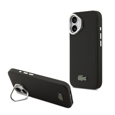 Lacoste Iconic Petit Pique Camera Stand MagSafe tok iPhone 17 fekete tok