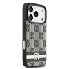 DKNY PU Bőr Kockás Mintás és Csíkos Tok iPhone 17 Pro Fekete tok - 2. kép