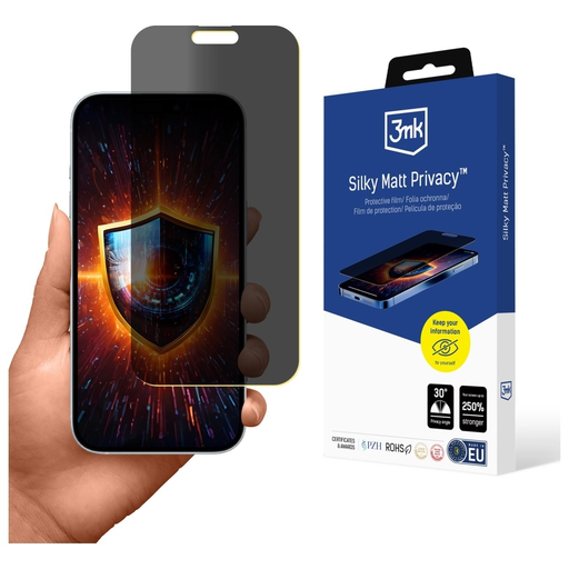 Apple iPhone 17 3MK Silky Matt Privacy üvegfólia Apple iPhone 17 3MK Silky Matt Privacy üvegfólia