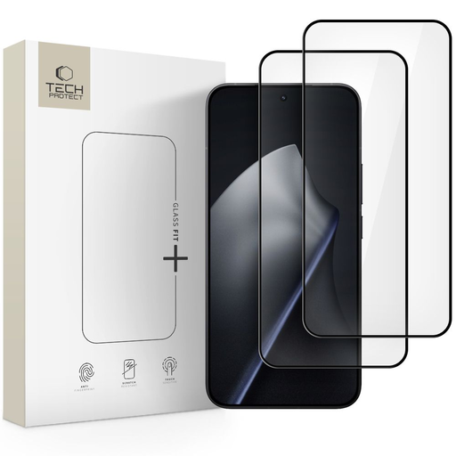 Xiaomi 15T / 15T Pro Tech-Protect Glass Fit+ 2-pack fekete üvegfólia Xiaomi 15T / 15T Pro Tech-Protect Glass Fit+ 2-pack fekete üvegfólia