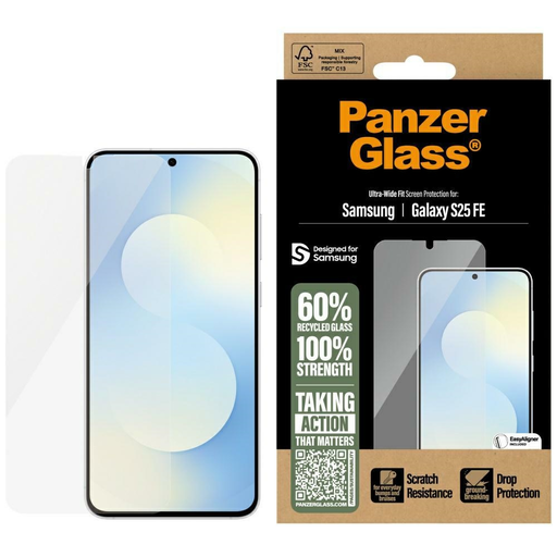 Samsung Galaxy S25 FE üvegfólia PanzerGlass Ultra-Wide Fit Samsung Galaxy S25 FE üvegfólia PanzerGlass Ultra-Wide Fit
