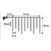 HOME KAF50DLEDWH DOT LED-es fényfüggöny, 50db hidegfehér DOT LED, 81cm, állófényű, adapteres tápellátás, beltéri kivitel - 3. kép