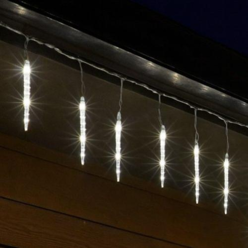 Home KJL288 jégcsap fényfüzér, 3,5m hosszú, 288db hidegfehér SMD LED, 8db jégcsap/36db LED, kül- és beltéri kivitel