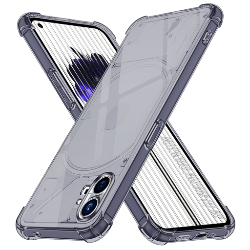 Nothing Phone (1) Techsuit - Ütésálló Átlátszó Szilikon - Füstfekete tok Nothing Phone (1) Techsuit - Ütésálló Átlátszó Szilikon - Füstfekete tok