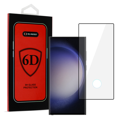 Tel Protect Teljes Ragasztású 6D Edzett Üveg Samsung Galaxy S23 Ultra Fekete (kameralyukkal) üvegfólia Tel Protect Teljes Ragasztású 6D Edzett Üveg Samsung Galaxy S23 Ultra Fekete (kameralyukkal) üvegfólia