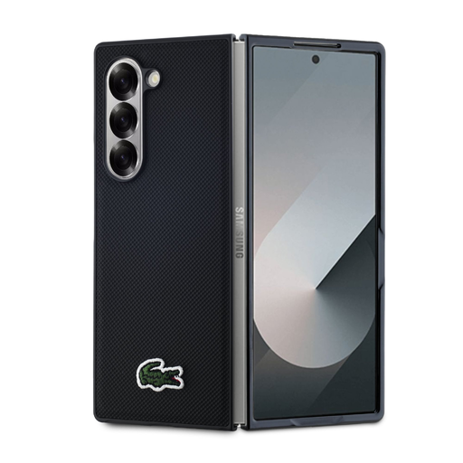 Lacoste Iconic Petit Pique Woven Logo MagSafe tok Samsung Galaxy Z Fold 6-hoz Fekete Lacoste Iconic Petit Pique Woven Logo MagSafe tok Samsung Galaxy Z Fold 6-hoz Fekete