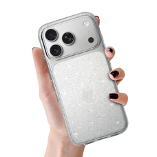 Crystal Glitter tok iPhone 17 Pro Silver