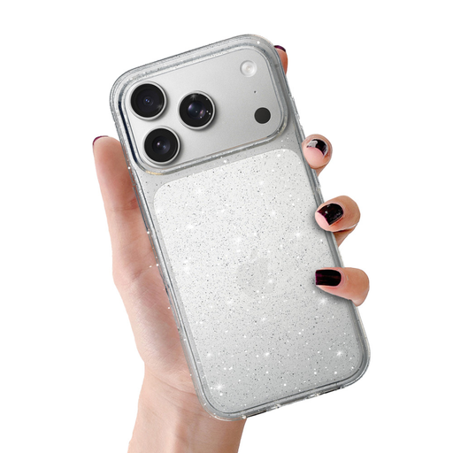 Crystal Glitter tok iPhone 17 Pro Silver