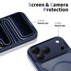 iPhone 17 Pro Tech-protect Magpeak Magsafe Cc tok mély kék/átlátszó - 2. kép
