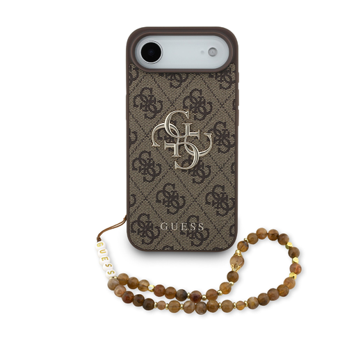 Guess PU 4G Fém Logós Pántos tok iPhone 17 Air Barna tok Guess PU 4G Fém Logós Pántos tok iPhone 17 Air Barna tok