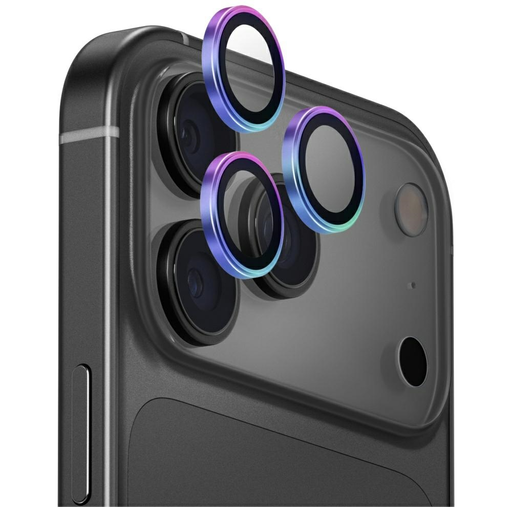 iPhone 17 Pro / iPhone 17 Pro Max Többszínű Uniq Optix Alumínium Kamera Lencsevédő applikátorral  iPhone 17 Pro / iPhone 17 Pro Max Többszínű Uniq Optix Alumínium Kamera Lencsevédő applikátorral